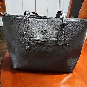 Coach gunmetal tote bag